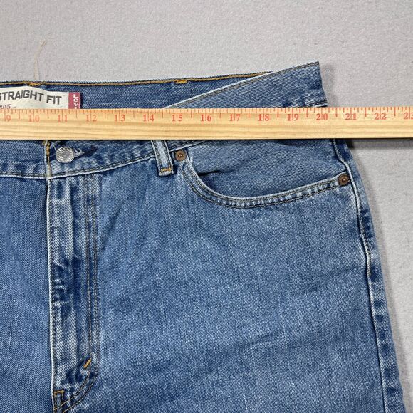 Levis‎ 505 Jeans Men 40x32 Mid Wash Denim Classic Straight Leg Cotton - Picture 7 of 12